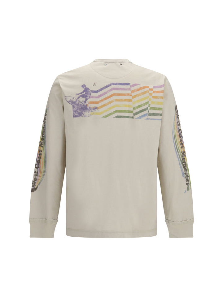 Asymmetric print Sweatshirt 2