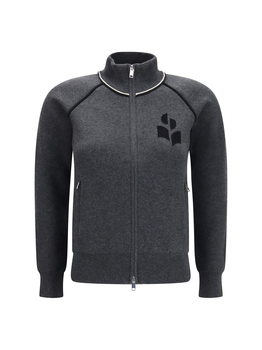 Lanya logo and zip Cardigan 1