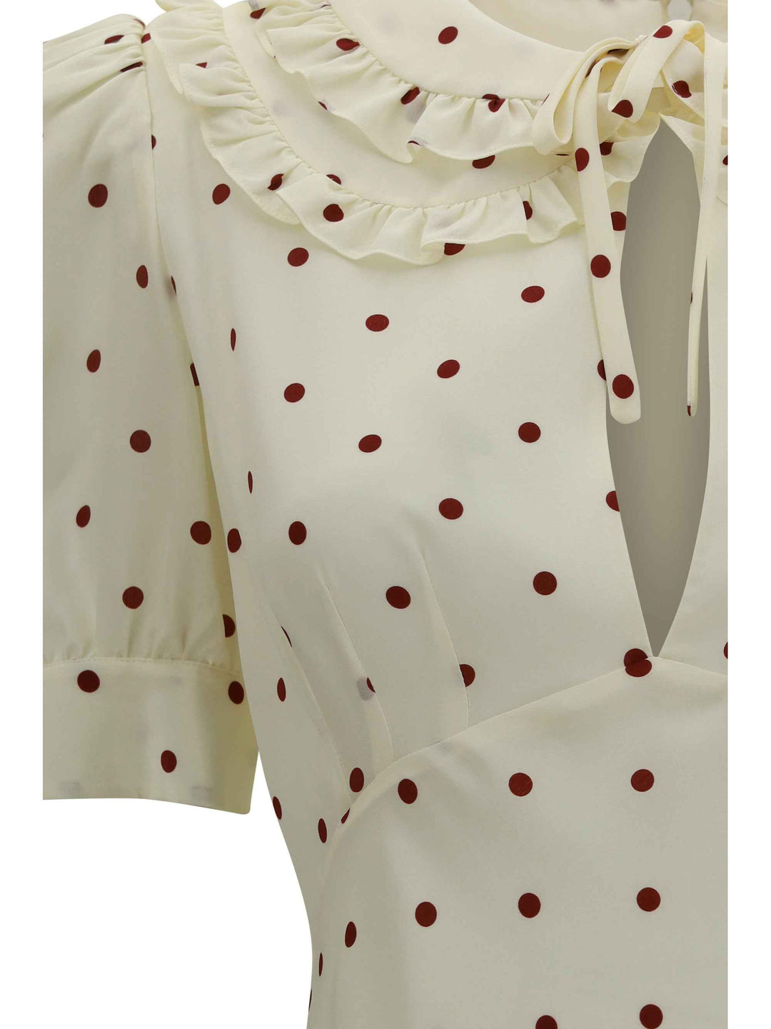 Silk polka-dot midi Dress