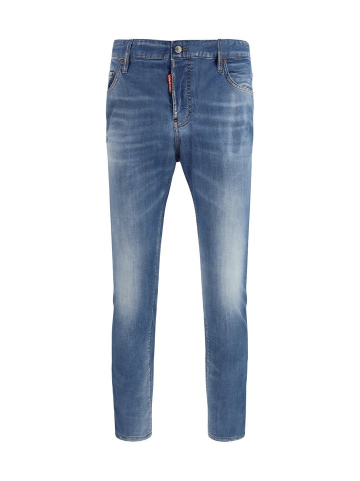 Cotton Jeans with logo application 1