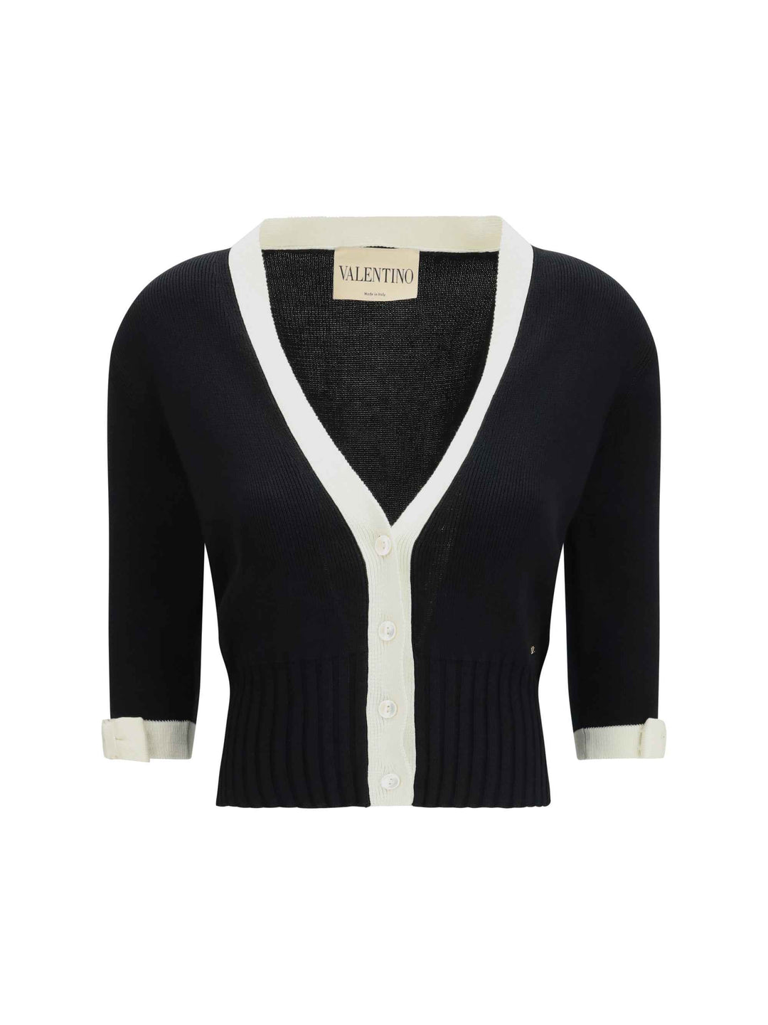 Bicolor v-neck Cardigan