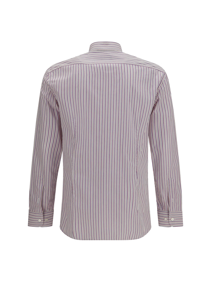 Roma striped cotton Shirt with Pegaso logo 2