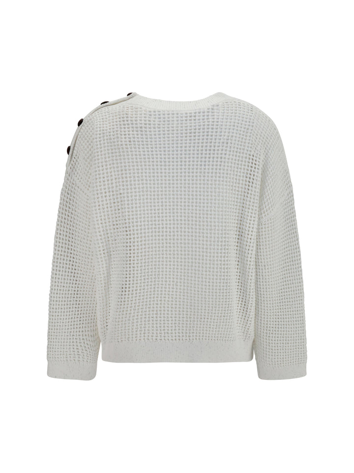 Openwork Sweater with shoulder buttons 2