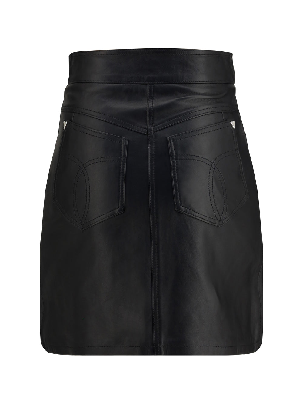 Leather mini Skirt with zip 2