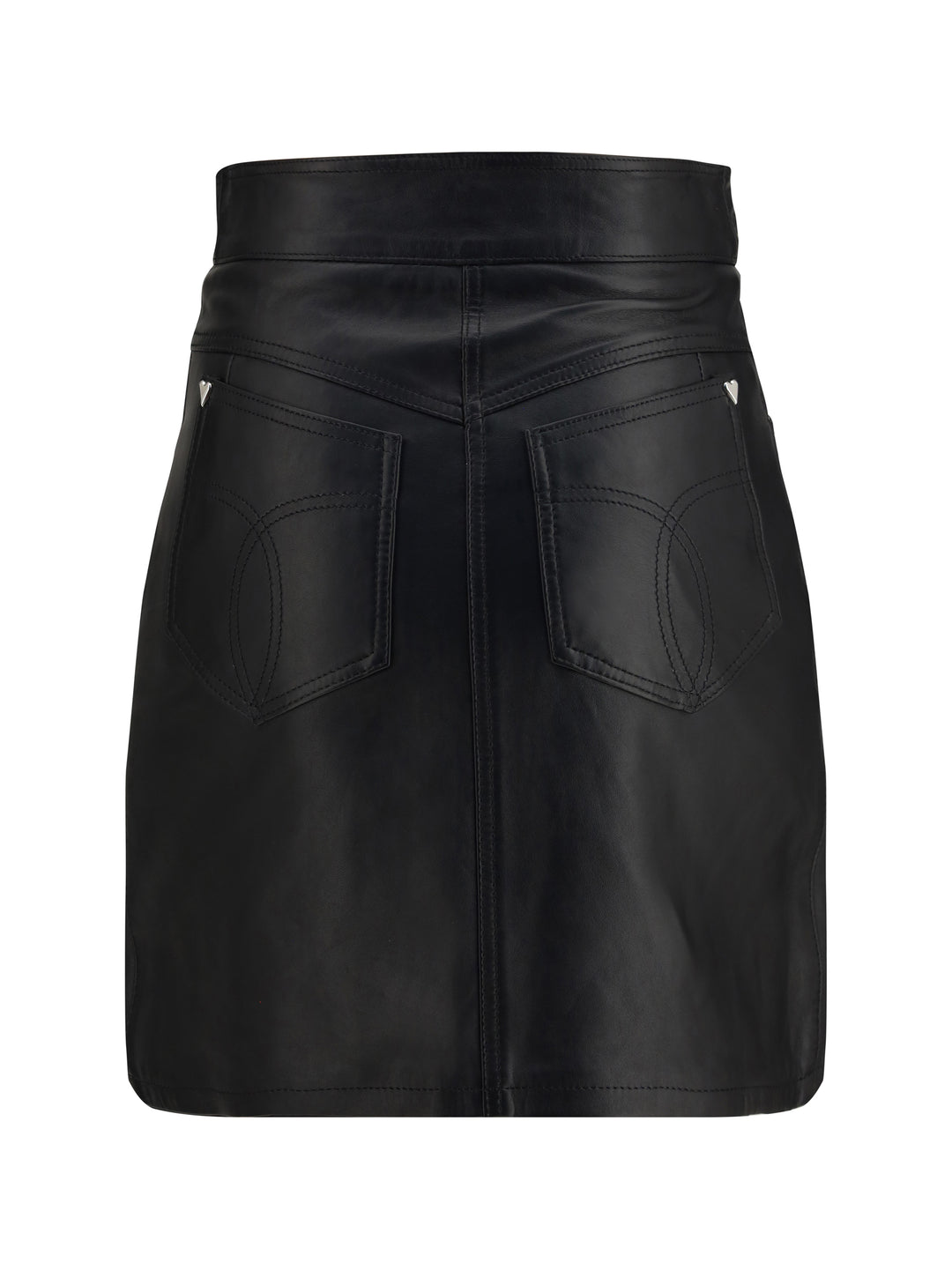 Leather mini Skirt with zip 2