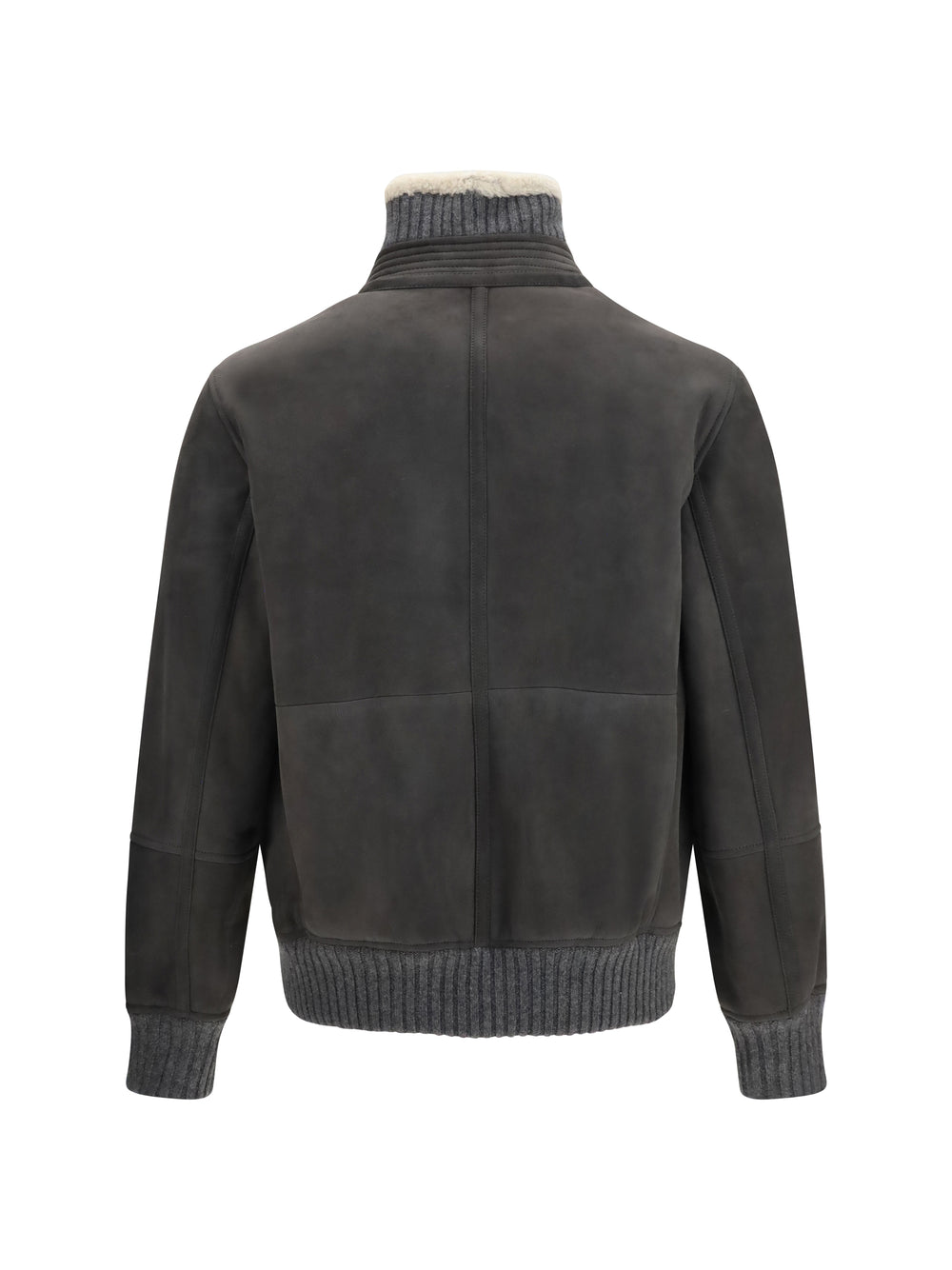 Shearling Jacket with zip and high neck 2
