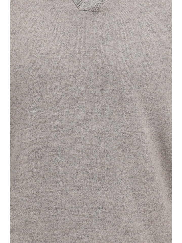 Mouliné cashmere knit Polo