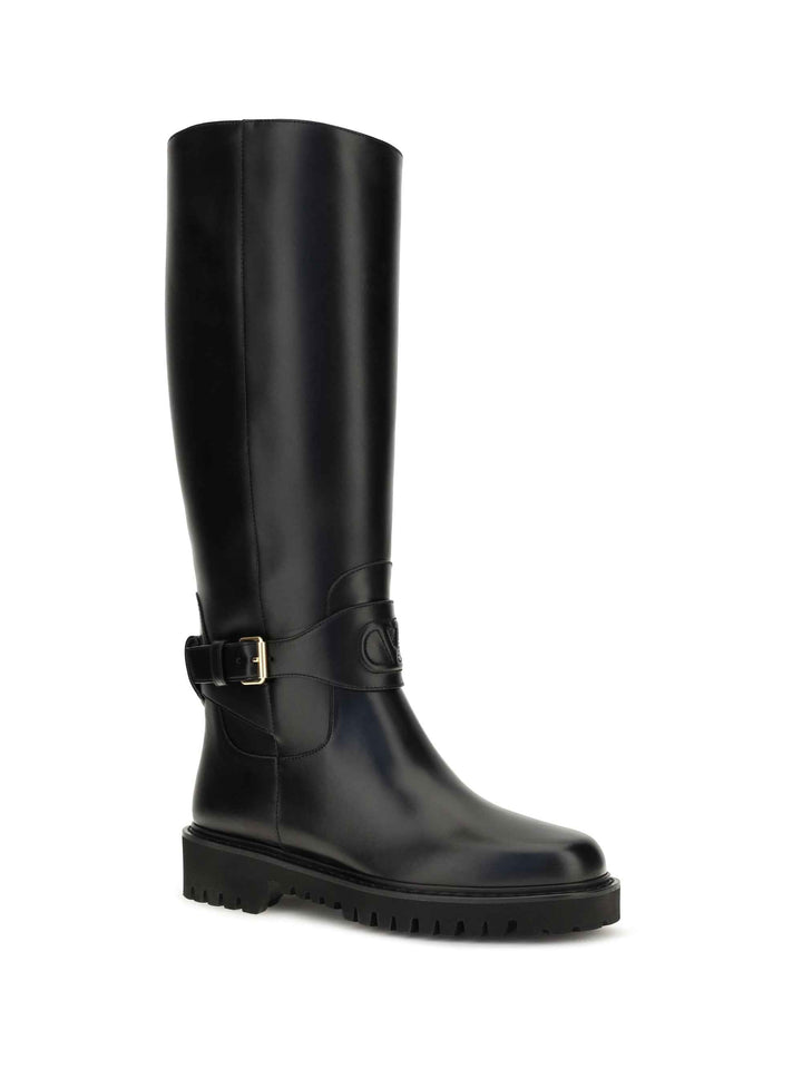 VLogo Signature calfskin High Boots