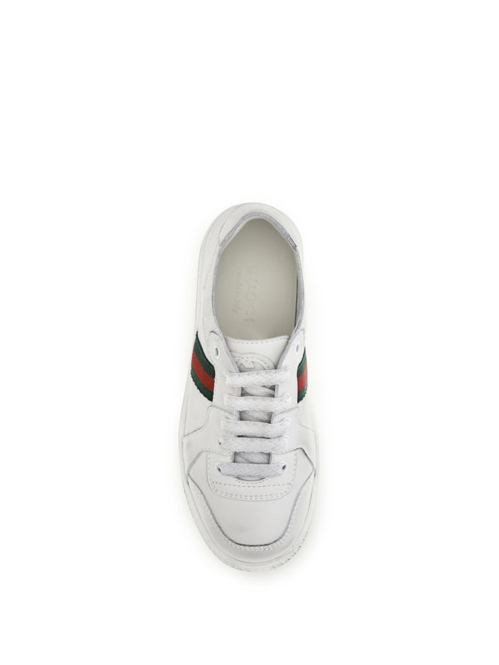 Leather Sneakers with Web detail for Boy 4