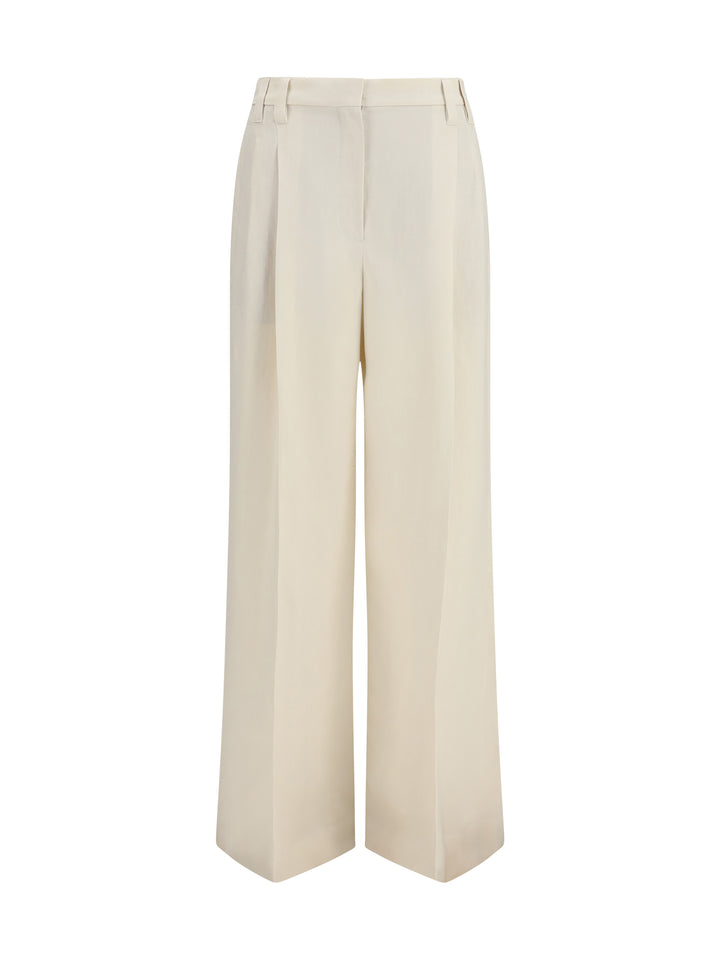 Wide Pants in fluid twill 1