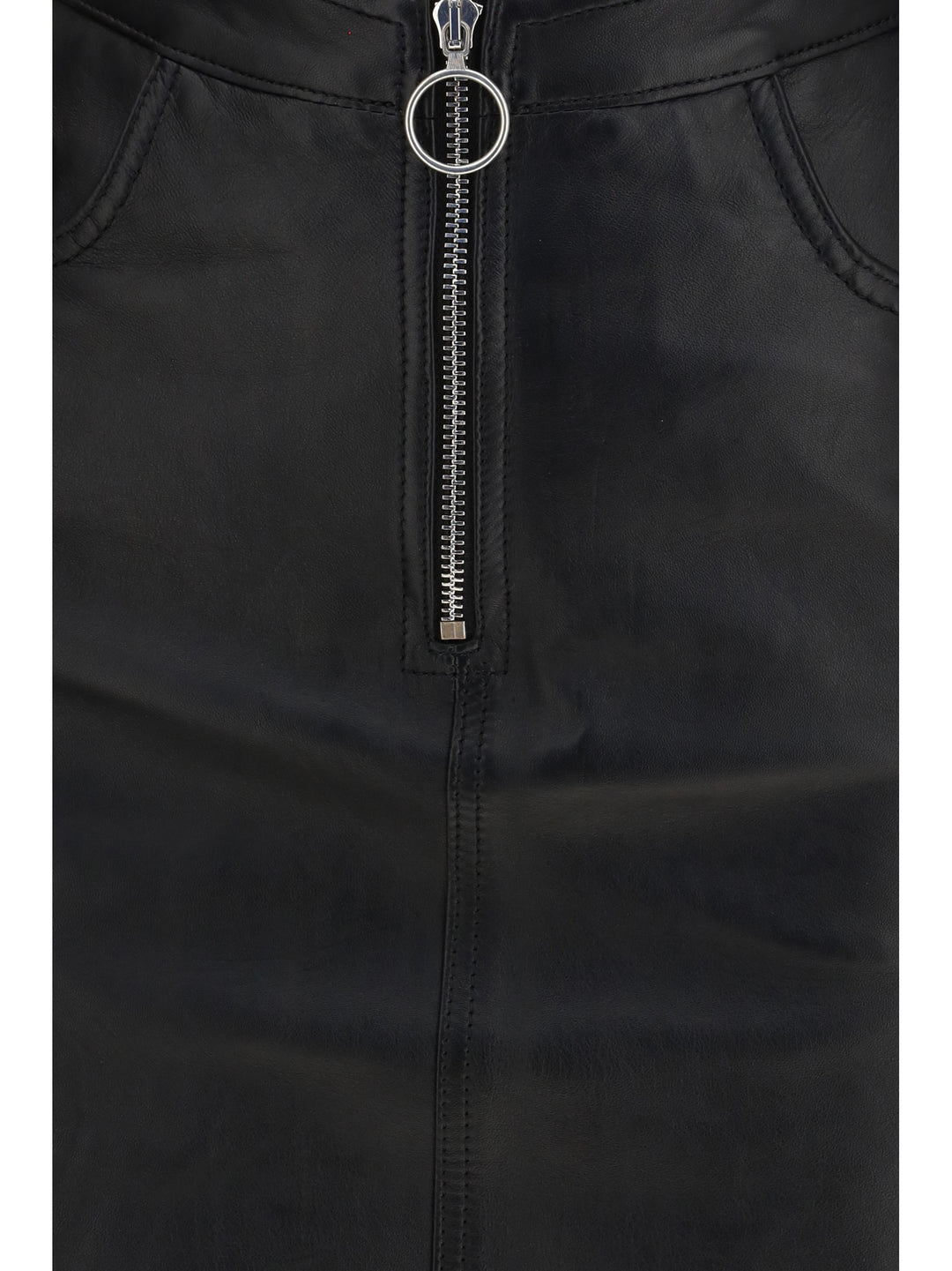 Leather mini Skirt with zip 3