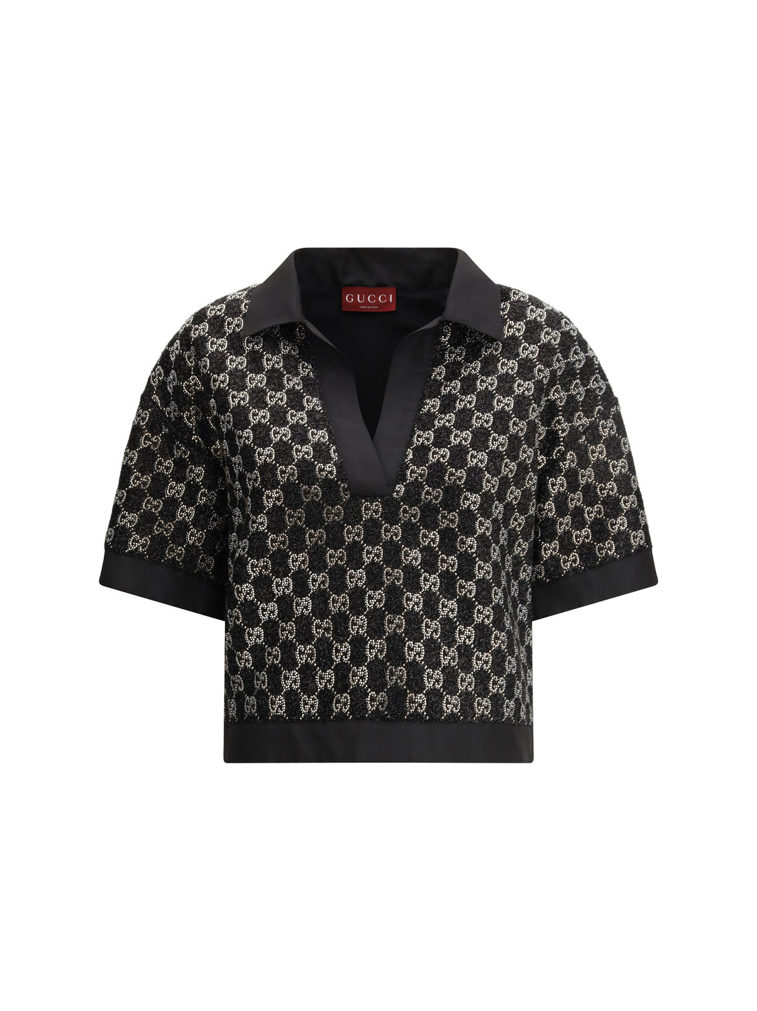 Wool lamé tweed Top 1