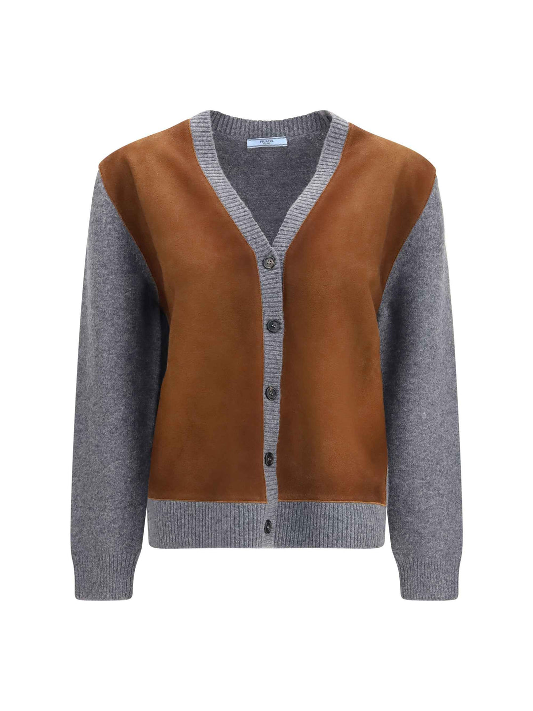 Suede and wool Cardigan