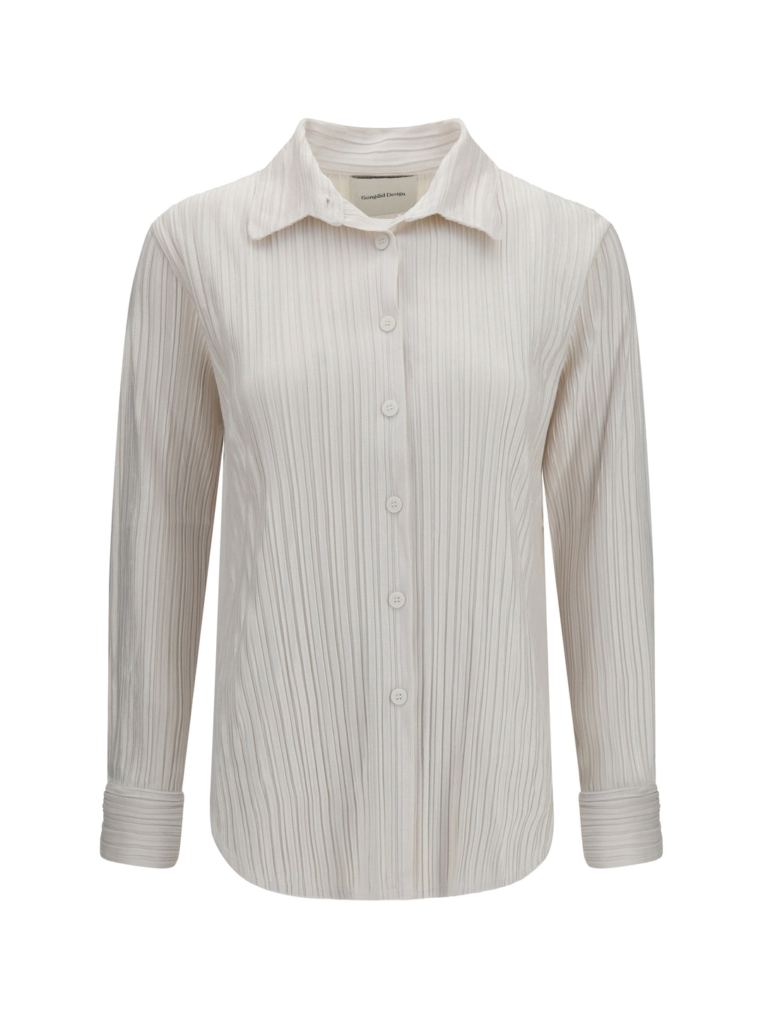 Shirt in fine striped velvet-like fabric 1