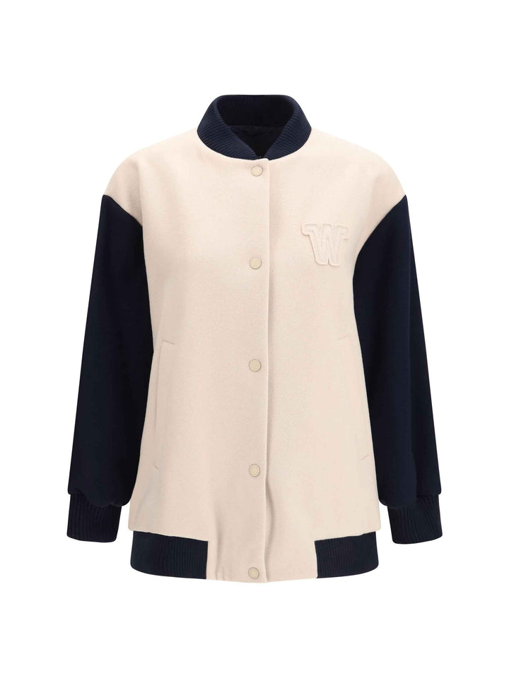 Oversized Bomber in double wool