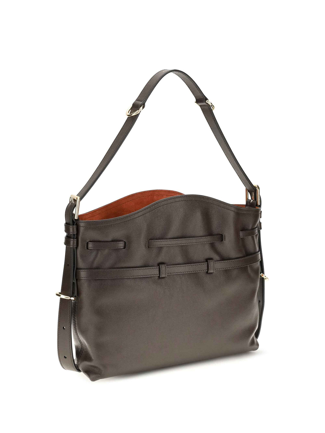 Small Voyou Bucket Handbag in glossy leather