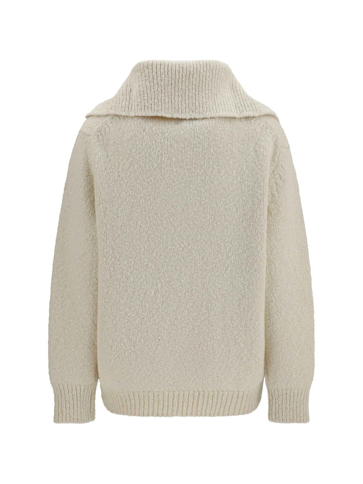 High-neck sailor Sweater with buttons