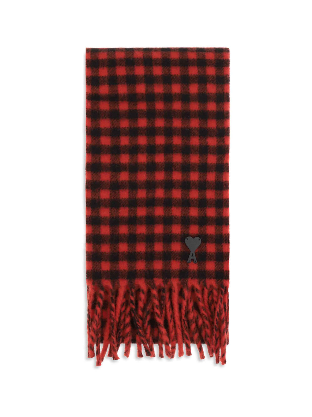 Ami de Coeur checked wool Scarf
