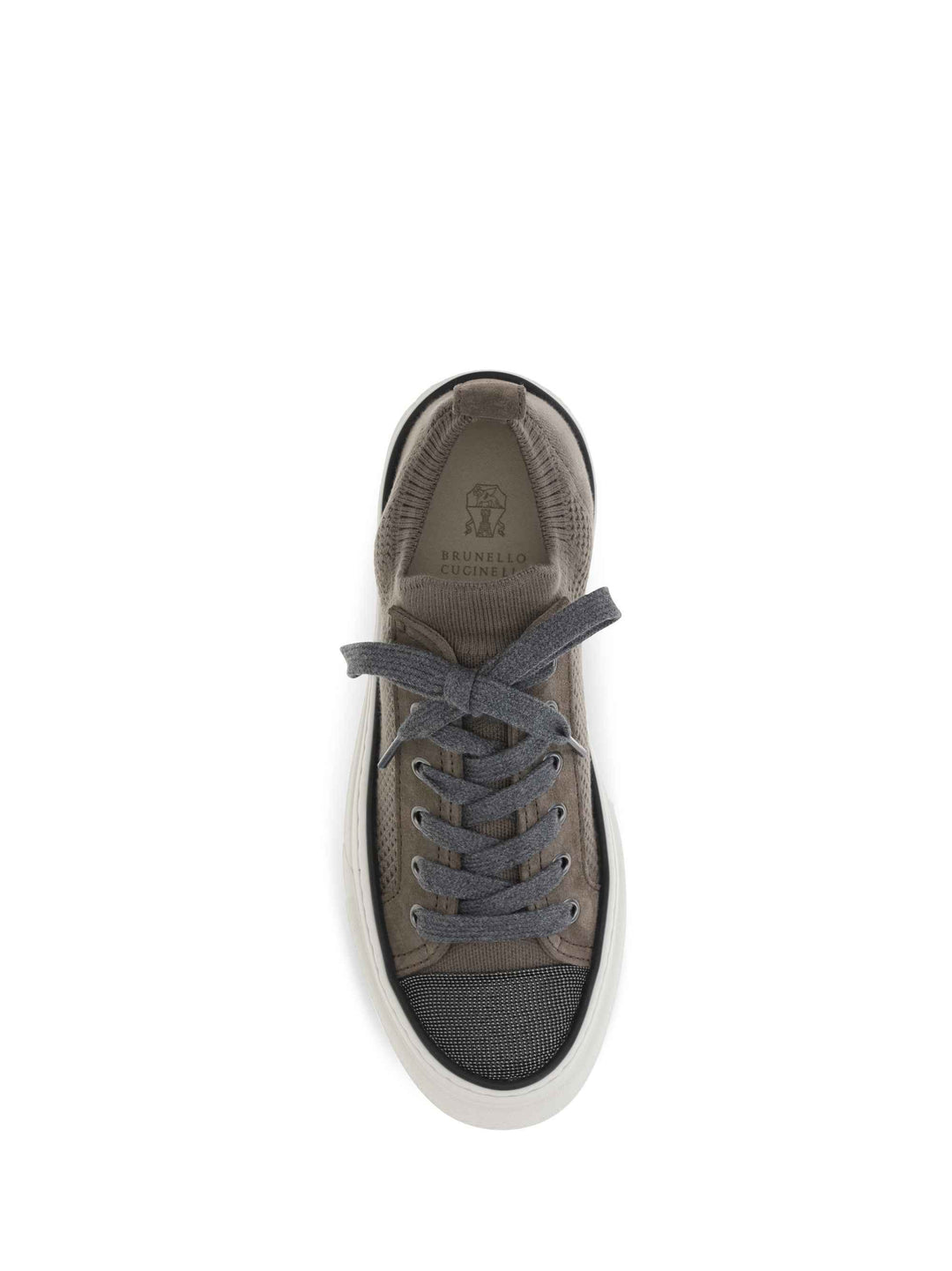 Cotton knit and suede Sneakers