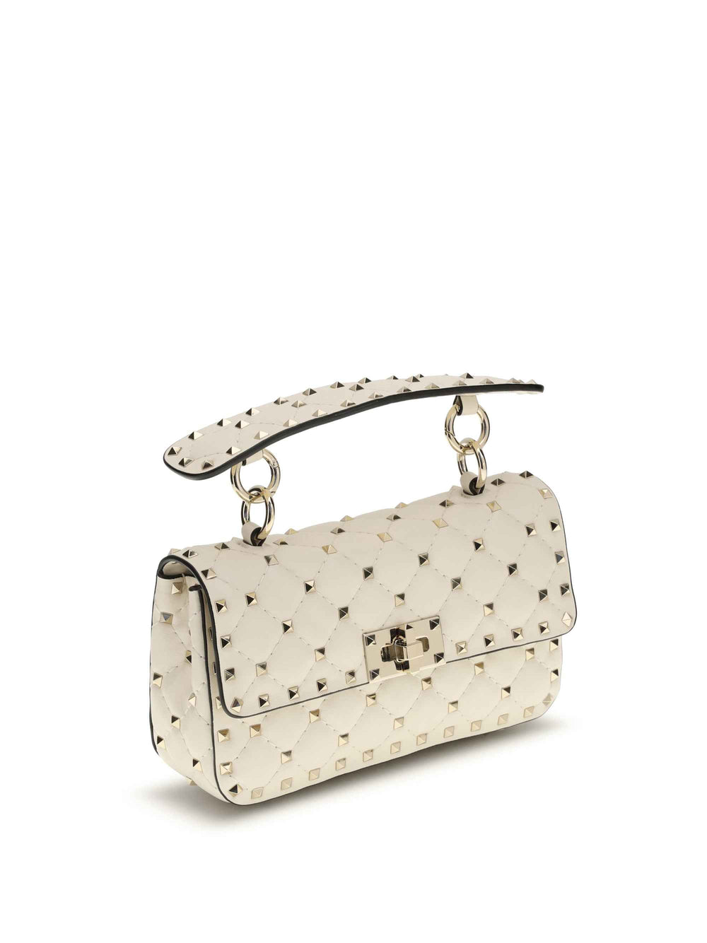 Rockstud Spike mini Top Handle Bag in nappa