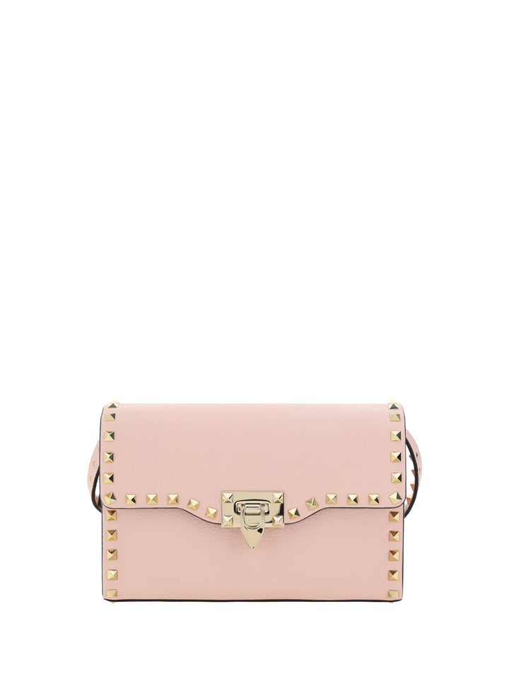 Rockstud mini Shoulder Bag in garnet calfskin 1