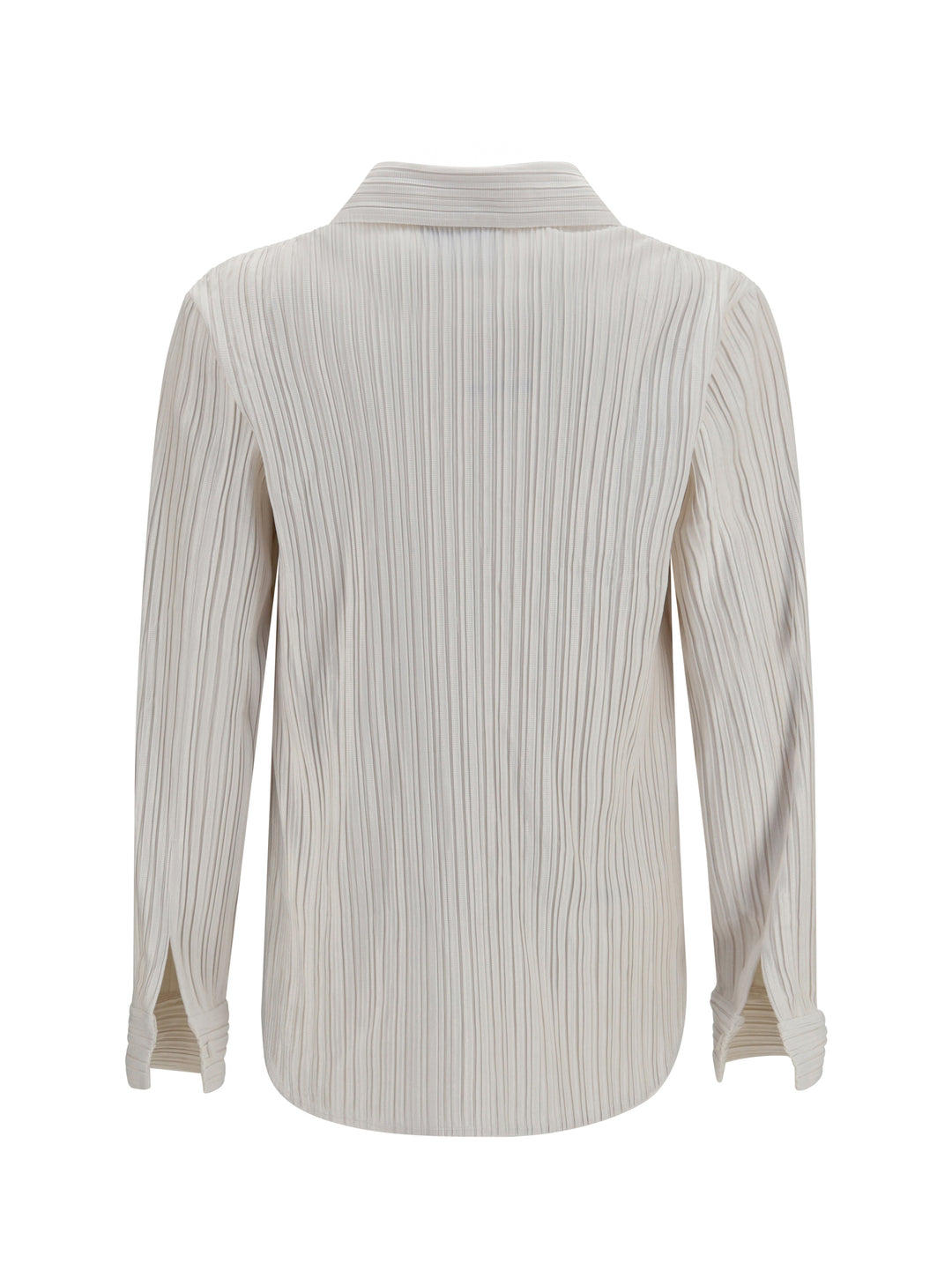 Shirt in fine striped velvet-like fabric 2