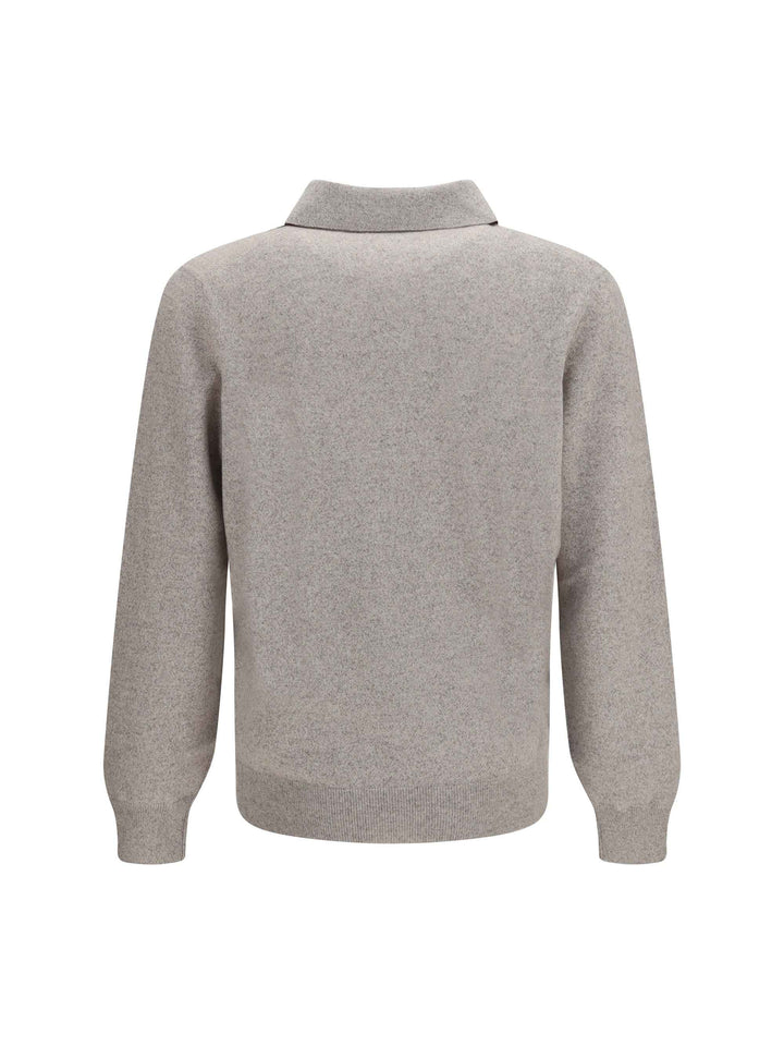 Mouliné cashmere knit Polo