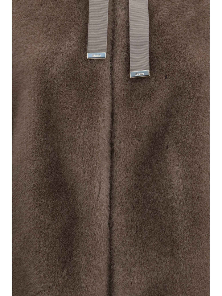 Hooded Jacket in eco-fur