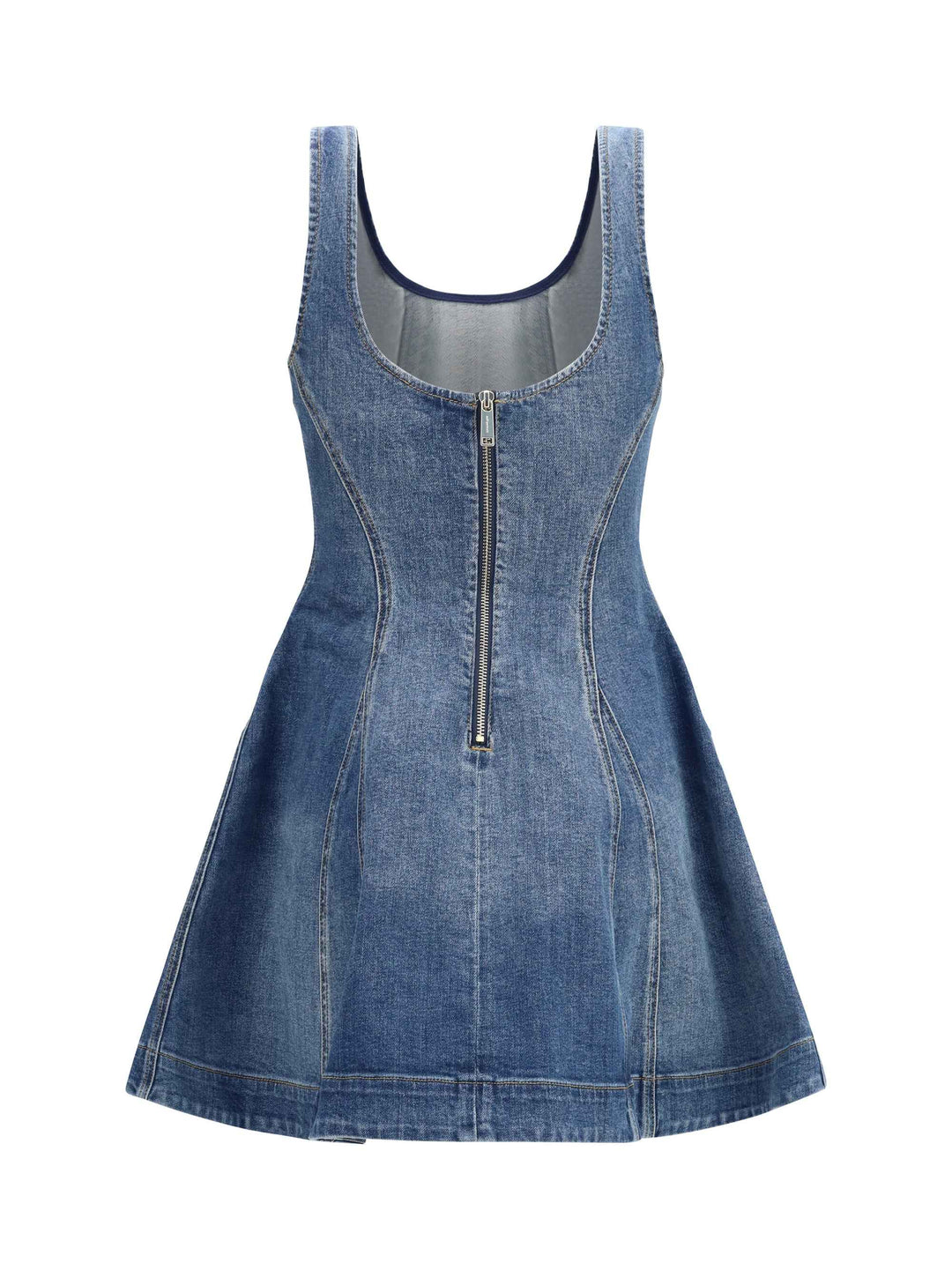 Denim flared mini Dress