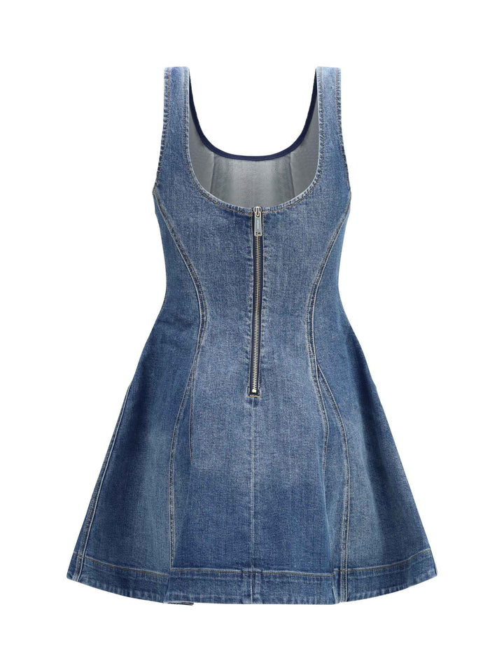 Denim flared mini Dress