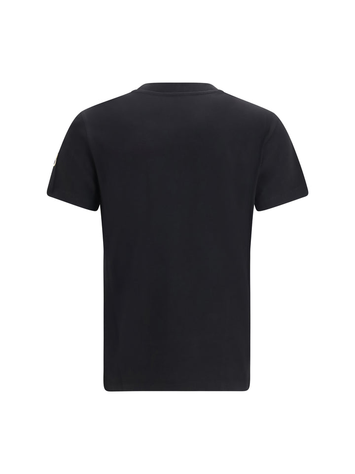 Cotton T-shirt with a tone on tone embroidered logo 2