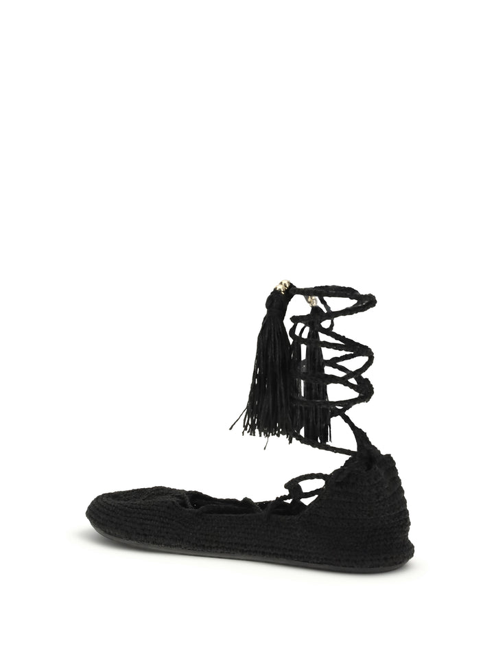 The Sound Of The Sea lace-up Ballerinas 3