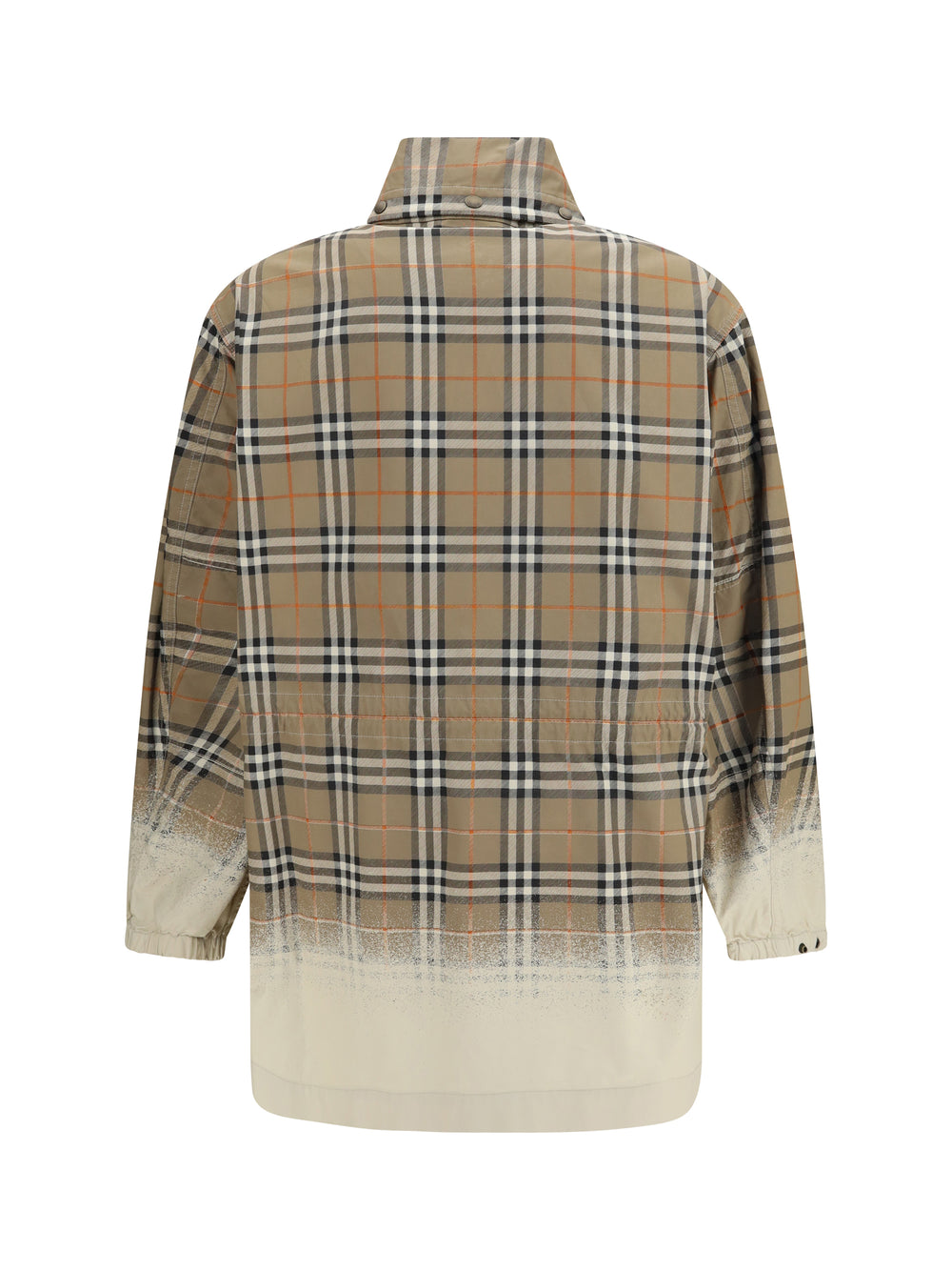 Gabardine Parka with faded Check print 2
