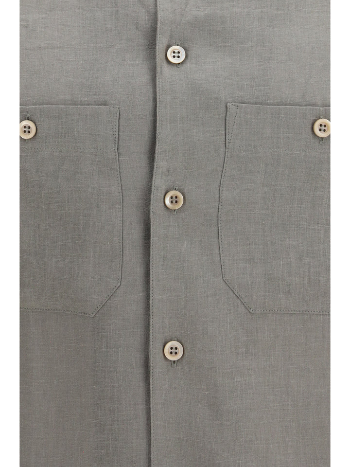 Easy-fit linen Shirt with chest pockets 3