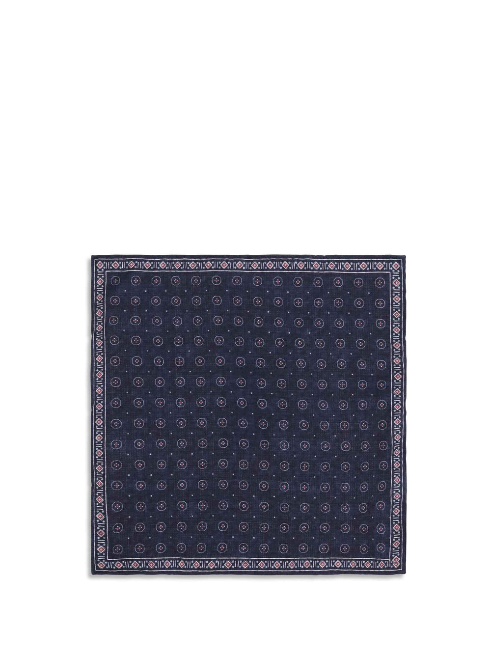 Ethnic-patterned silk Pocket Square