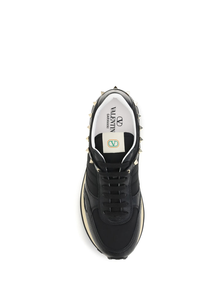 Stud Up Sneakers in leather and nylon 4