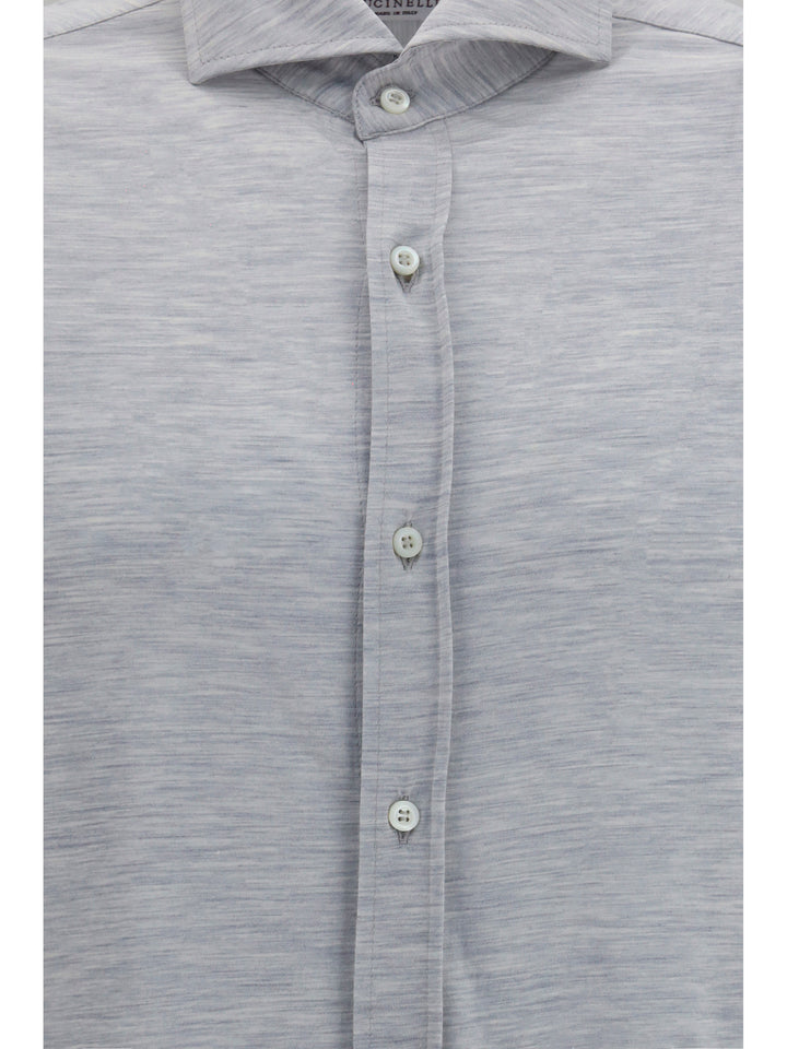 Silk and cotton jersey Shirt with spread collar 3