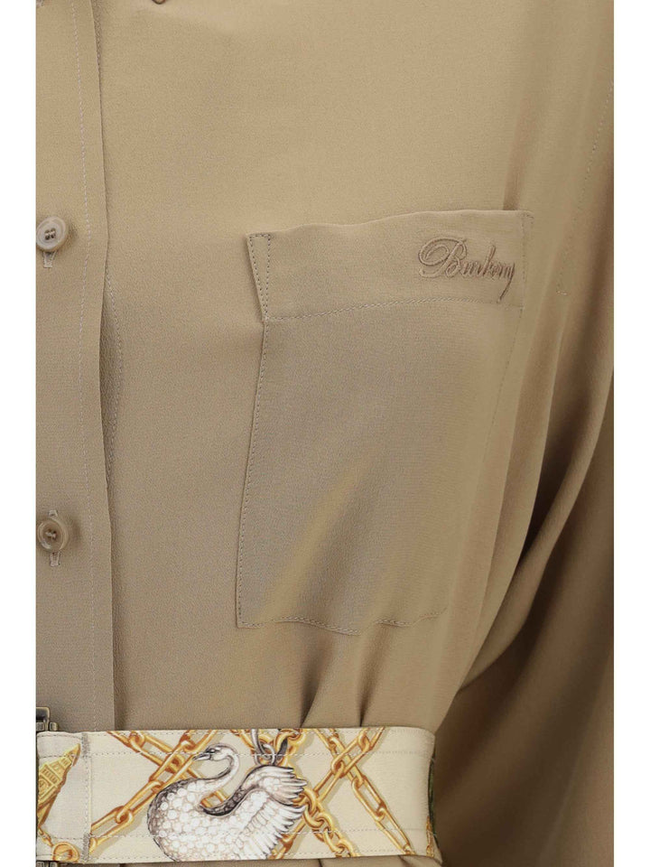 Silk crêpe de chine shirt Dress