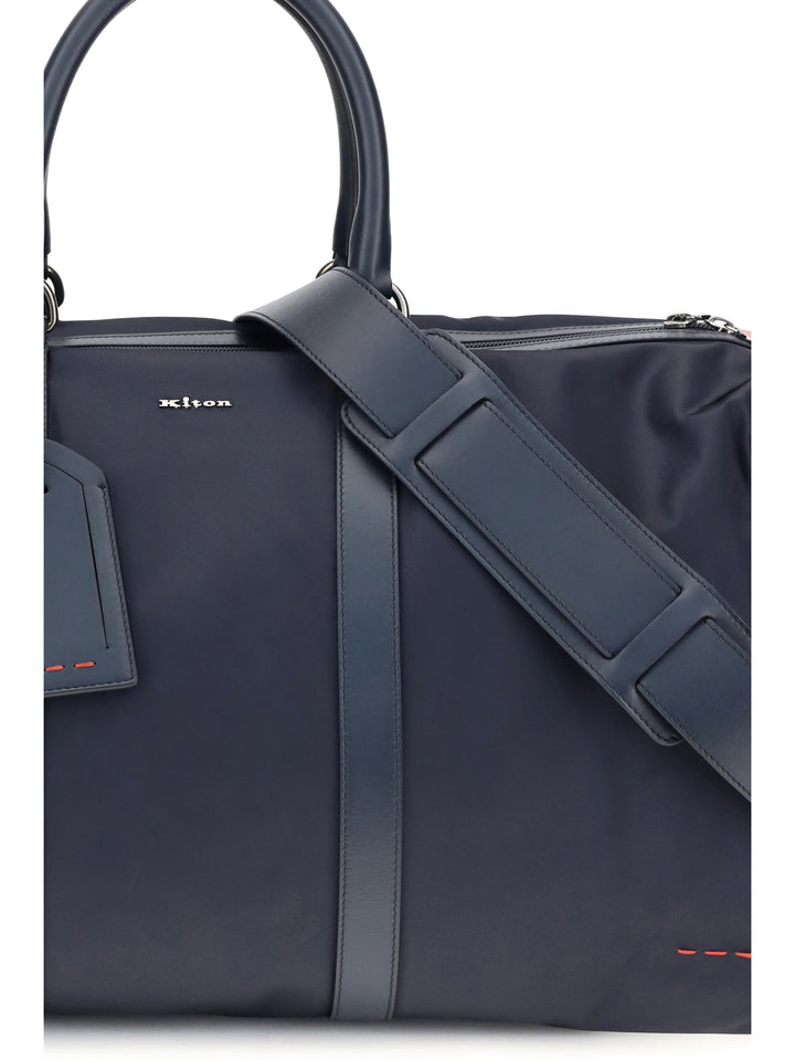 Leather-trim Travel Duffle Bag 4