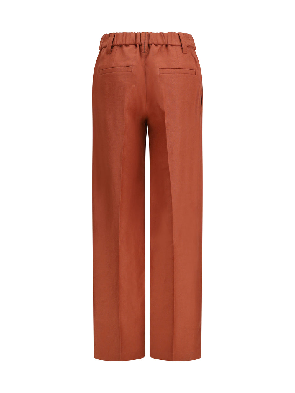 Wide-Leg Pants in linen with elastic waistband and belt loops 2