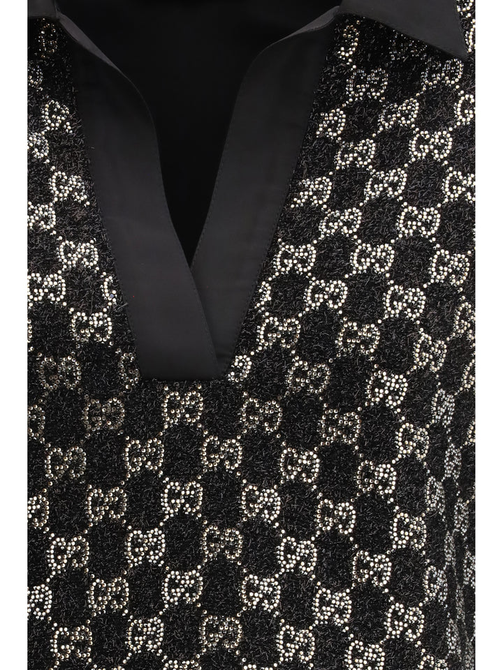 Wool lamé tweed Top 3