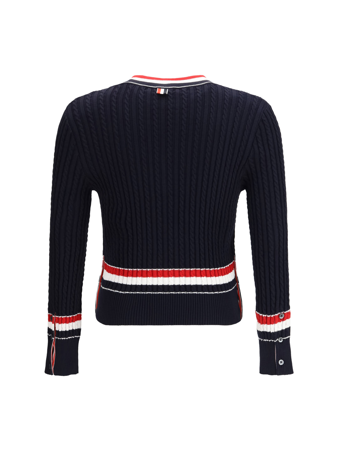 Intarsia cable-knit V-neck Sweater 2