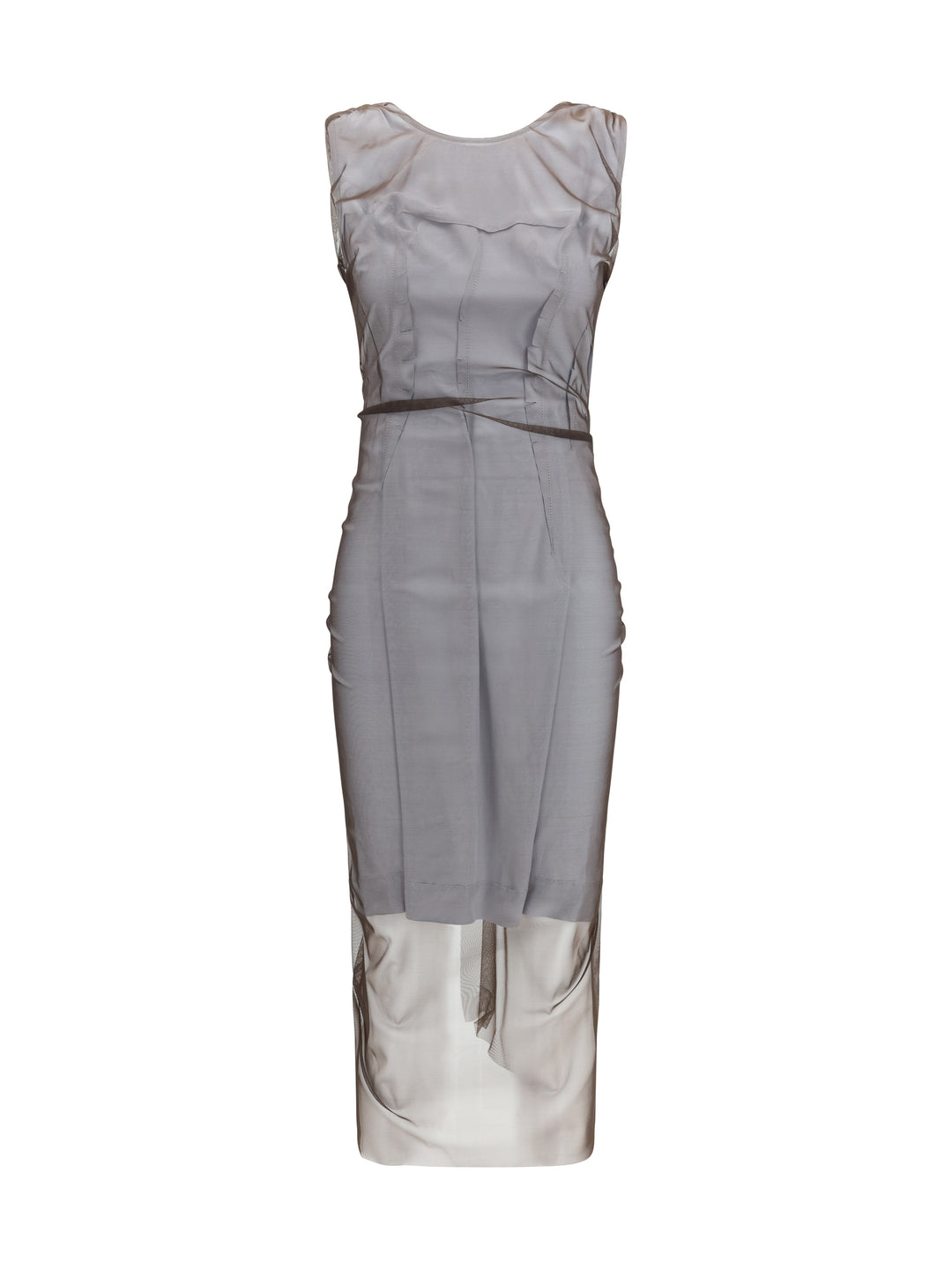 Semi-sheer midi Dress 1