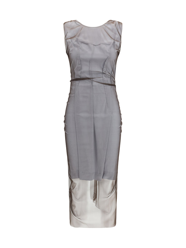 Semi-sheer midi Dress 1