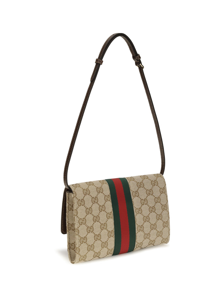 Horsebit Web Wallet with shoulder strap 3