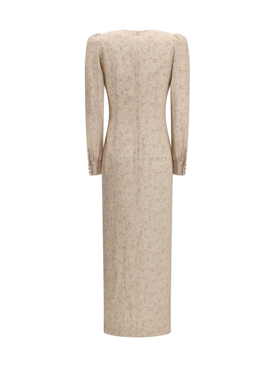 Jacquard draped Dress with flounces