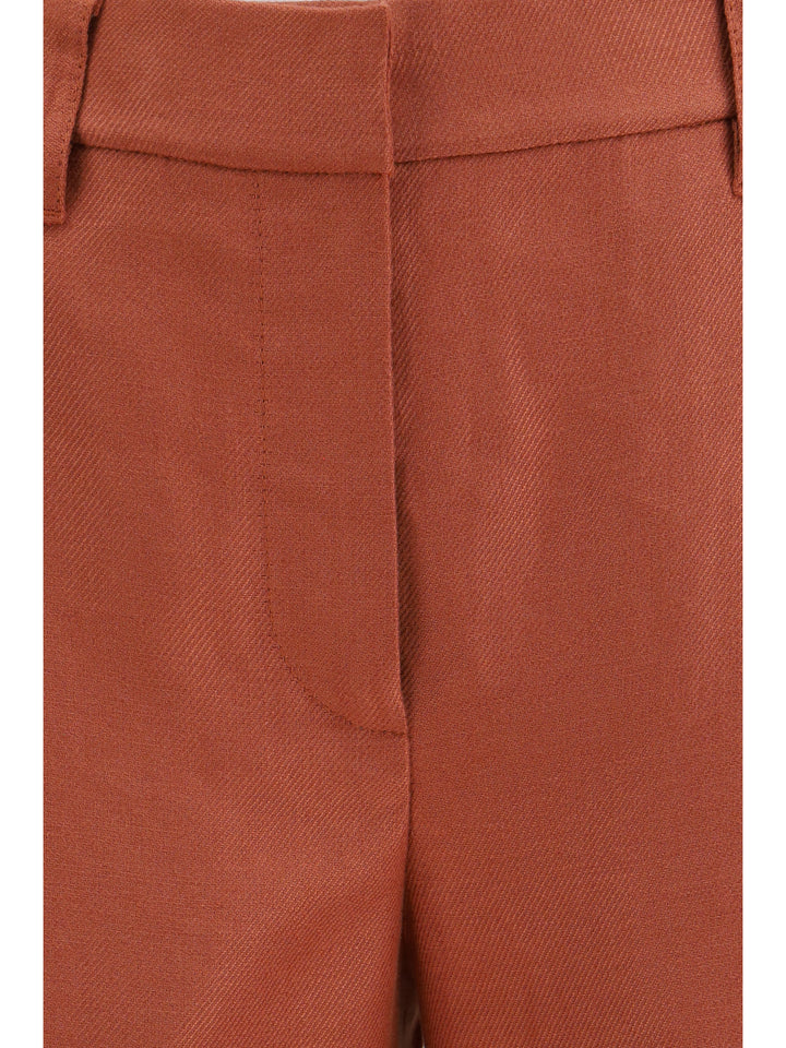 Wide-Leg Pants in linen with elastic waistband and belt loops 3