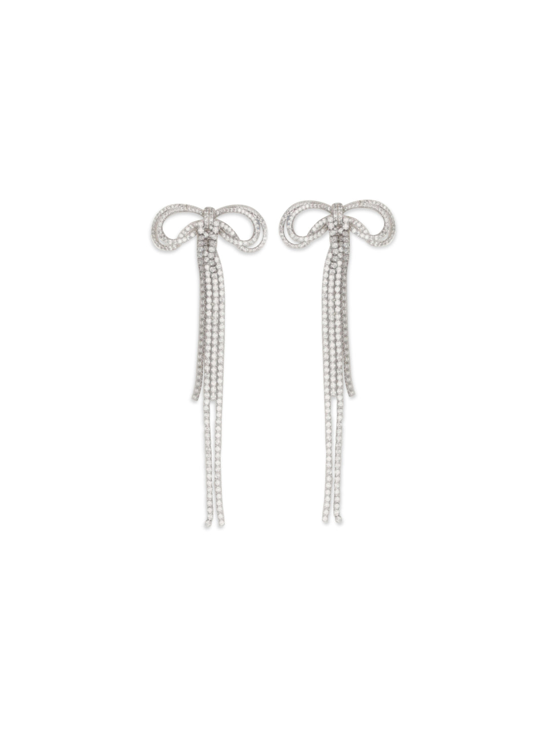 Double crystal bow Earrings 1