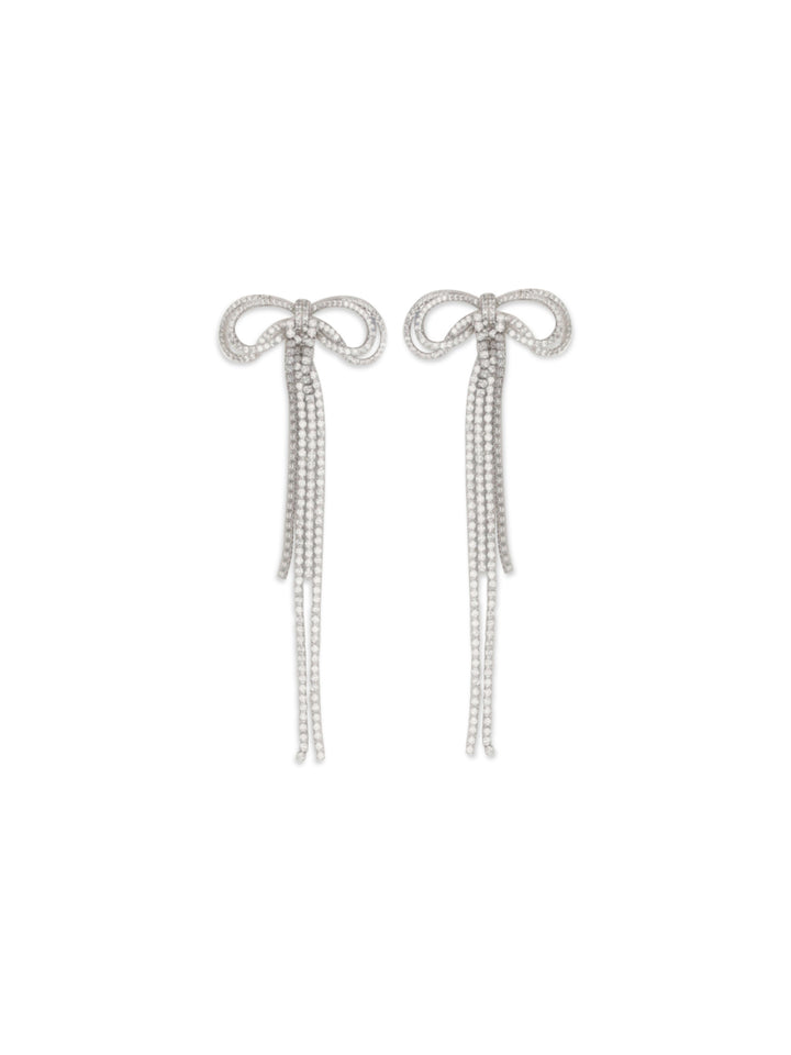 Double crystal bow Earrings 1