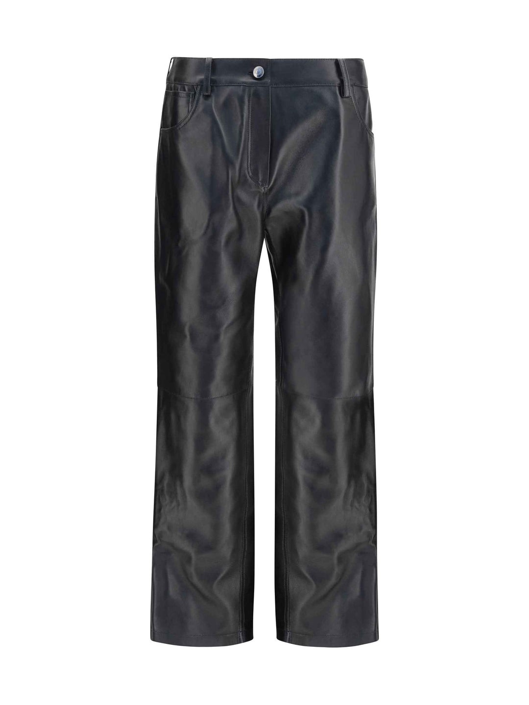 Straight-leg leather Pants